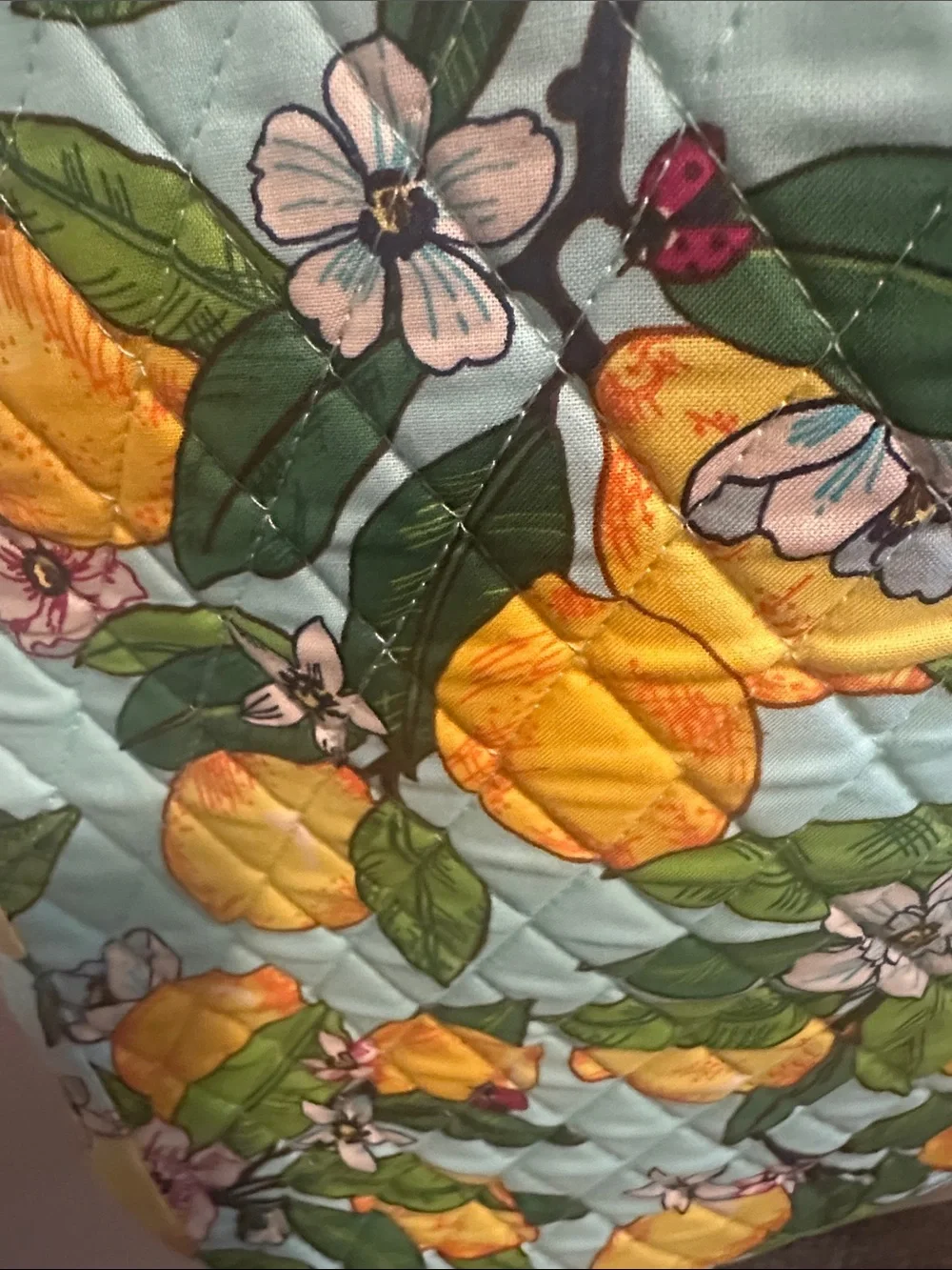 Vera Bradley Quilted Lemon Print Shoulder Bag - Picture 2 of 4